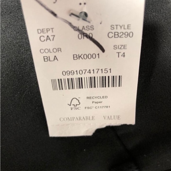 J. Crew Tall Trouser Slim Fit Mid Rise Full Length Pant Black NWT  4 Tall - Picture 5 of 7